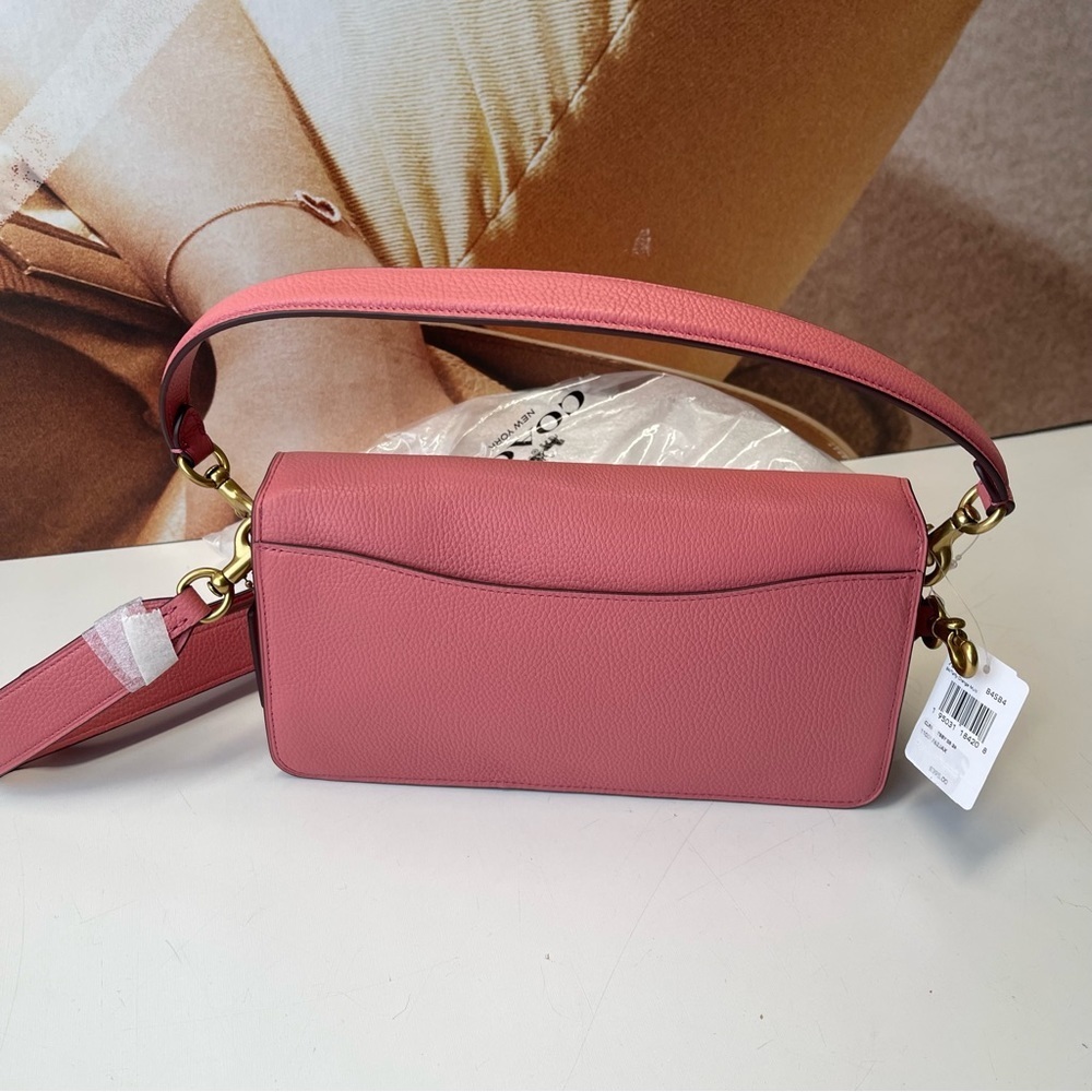 (new+tag) Coach Tabby 26 Taffy Pink Orange Leather Bag Crossbody Shoulder Bag - Picture 12 of 15